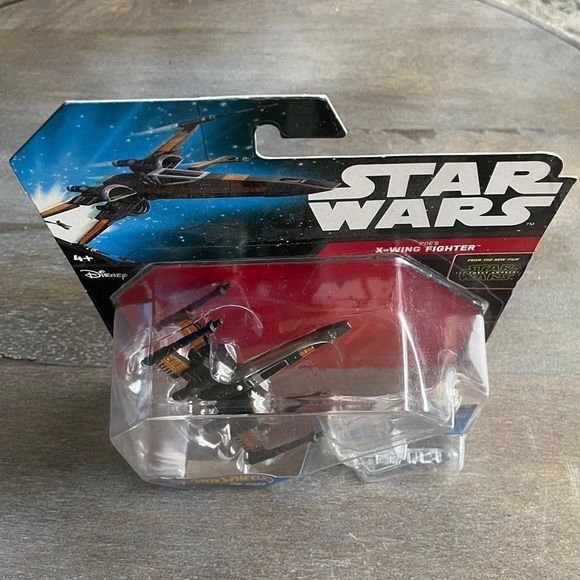 Star Wars Hot Wheels The Force Awakens Poe X-Wing Fighter NOC! - Picture 3 of 6